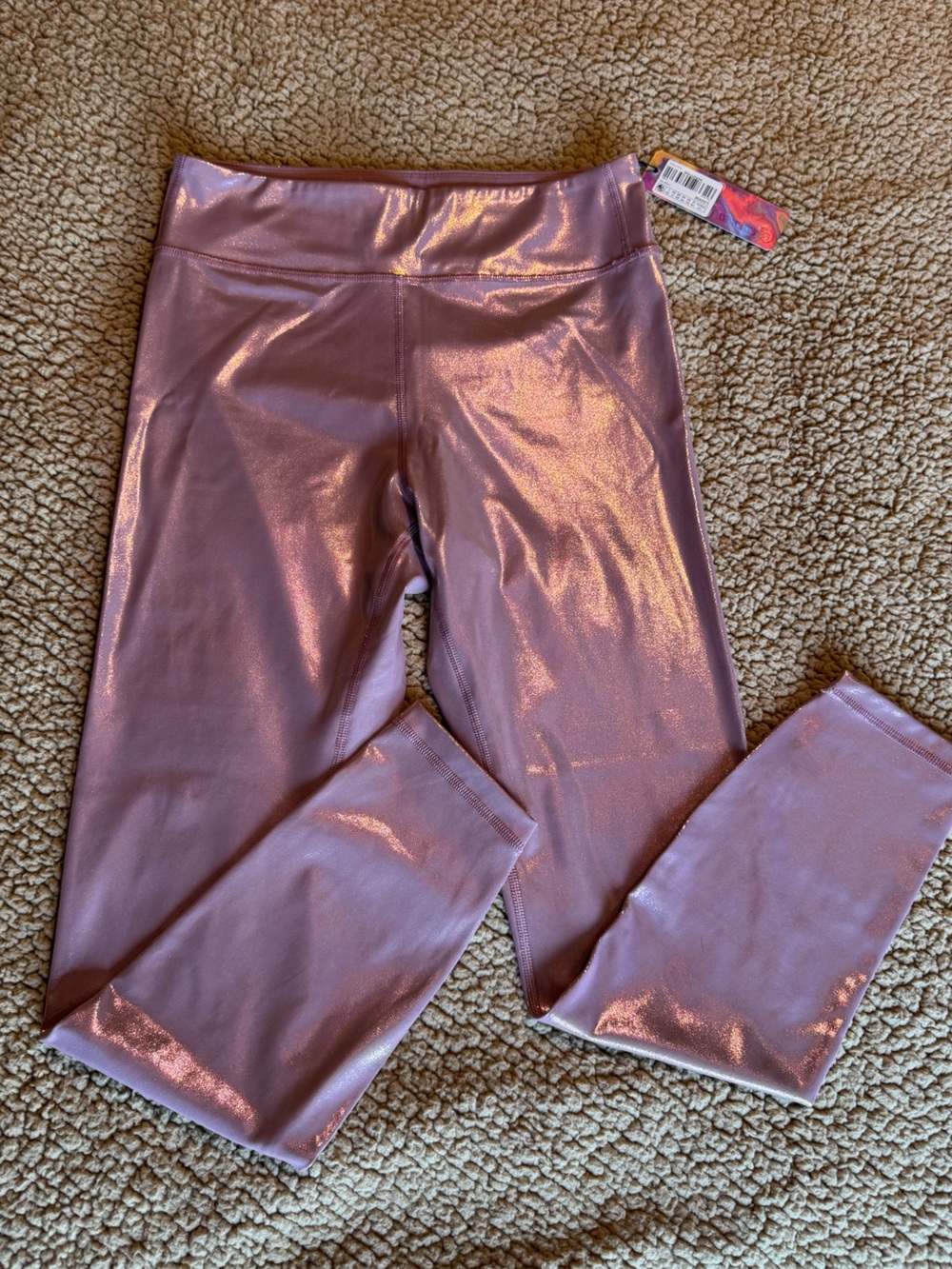 Liebergo Shimmery Lavender High-Waist Active Leggings